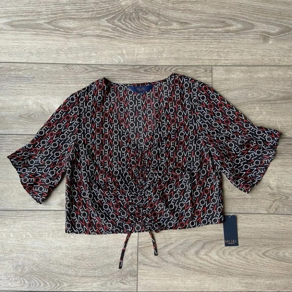 NWT Rachel Rachel Roy Love  Drawstring Tie Crop Top - Picture 4 of 11